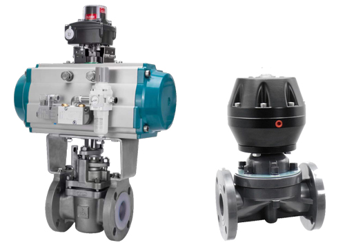 氣動旋塞閥和氣動隔膜閥