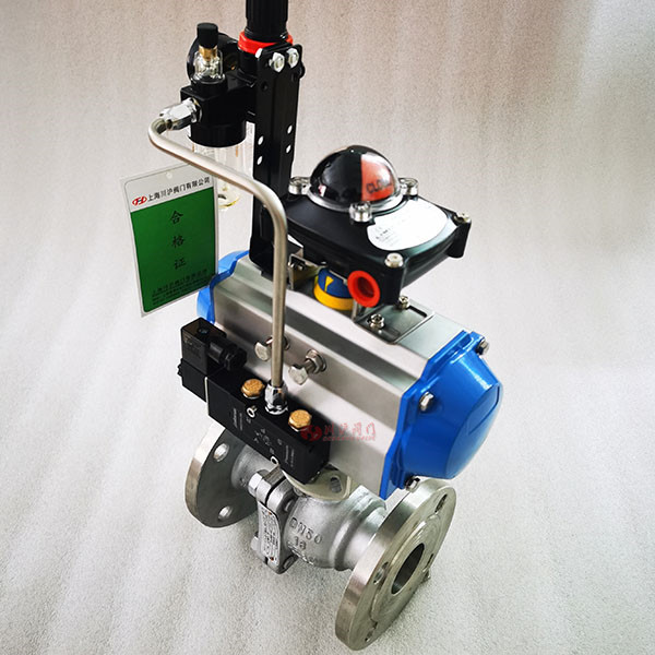 不銹鋼氣動(dòng)法蘭球閥圖片