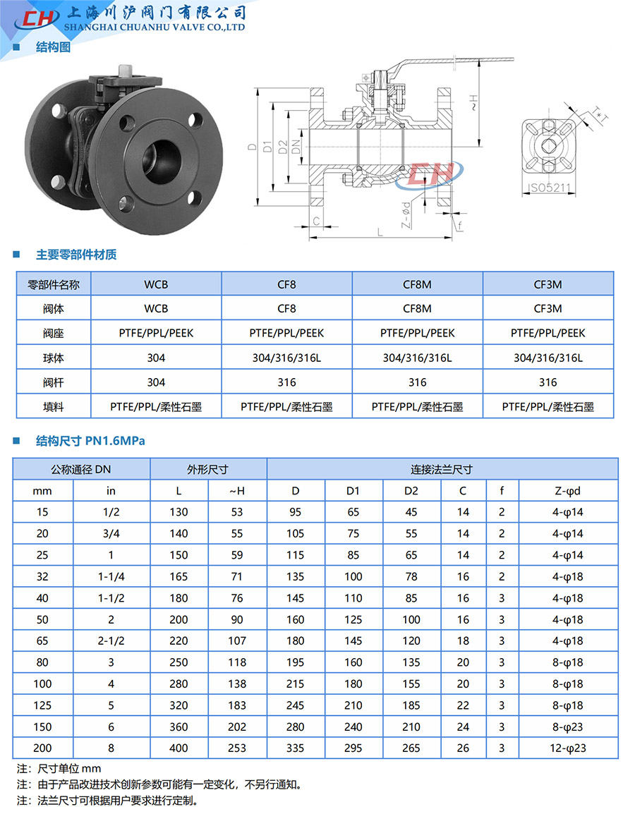 Q41F鑄鋼高平臺(tái)球閥參數(shù)